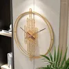 Wandklokken Minimalistisch Noordse klok Modern ontwerp Golden stil mechanisme Creatief esthetisch horloge woonkamer decor