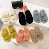 Slippers Winter Women House Furry Slippers Fashion Faux Fur Warm Shoes Slip On Flats Female Home Slides Black Plush Indoor Ytmtloy 231120