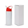 600 ml Tazas Sippy portátiles DIY Sublimación en blanco 20 oz Botella de agua Niños Deporte Vaso Taza de aluminio Taza para beber con tapas de pajitas FY5406