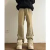 Men's Jeans Autumn And Winter Yellow Mud Straight Leg Trousers