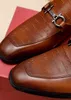 2023 New Men Forms Sital Party Frick Leather Bress Fress أحذية متسكعون غير رسميين على أزياء أعمال Oxfords الحجم 38-47