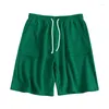 Shorts masculinos 2023 moda coreana tendência juventude calças casuais soltas cor sólida calças de 5 pontos no verão