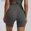 Strój jogi bez szwu przedniego szorki motocyklowe Sport Kobiety Fitness Spandex Leggingi Bateria Miękka trening siłowni szorty jogi 5 cali T230421