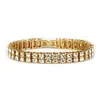 Double row diamond men's exaggerated bracelet all water diamond nightclub bracelet