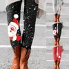 Frauen Leggings Hosen Schneemann Grafik Weihnachten Stiefel Isolierte Strumpfhosen Gebürstet Winter Pantalones De Mujer