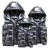 Chaleco Invierno ParentChild Trajes a juego Niño brillante Algodón Niñas Niños Chaleco Chaquetas para niños Ropa de abrigo para niños para 100185cm 231121