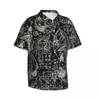 Men's Casual Shirts Shirt Goat Head Skulls Occult Esoteric Short Sleeve Tops Lapel Summer