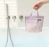 Kosmetiska väskor hängande mesh makeup toalettarti förvaring handväskor bärbara resor tvätt kropp duschverktyg arrangör