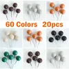 Party Supplies 20Pcs Balls Cake Toppers Boho Birthday Metal Glitter Topper For Baby Shower Wedding Cupcake Decorations