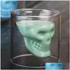 Vinglas med kreativ barfest dricksvaror skl transparent kopp glas s öl whisky kristall skelett vatten dh0001 droppleverans hem dhzx5
