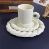 Tazze Ceramic Twist Creative Snack Delicato Dessert Leggero Piatto di Frutta Caffè Latte Tazza Decorazione Desktop Con