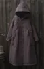 Women's Trench Coats Johnature Women Cotton Linen Parkas Hooded 2023 Winter Button Vintage Thick Warm Clothes Brief