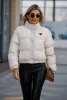 P-RA 고급 디자이너 여성 다운 재킷 파커 브랜드 패션 여성의 느슨한 두꺼운 짧은 여우 큰 헤어 칼라