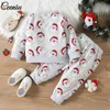 Clothing Sets Ceeniu Baby Christmas Clothes Outfit Sets Boys Girls Santa Claus Sweatshirts and Pants Pajamas Set For borns Year Costume 231120