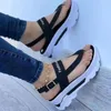 Sandals 2023 Women With Platform Increased Toe Thickness Shoes Summer Casuals Elegant Wedges Solid Color Clasp