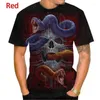 Männer T Shirts 2023 Schädel 3D Druck Hemd Mode Punk Männer Frauen Casual Kurzarm Rundhals Gothic Männlich Harajuku sport Coole Tops