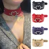 Choker harajuku pu läder hjärta krage bondage goth kvinnor bälte halsband punk trendiga rock sexiga gotiska smycken chokers