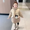 Donsjas Meisjes Katoenen jas Trend Lange bovenkleding met capuchon Dikke winteroverall Kinderen Winddicht Prka Snowsuit voor meisjes