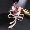 Pins Broschen Mode Kristall Brosche Elegante Bauhinia Broschen Anstecknadel Strass Broschen Corsage Hochzeit Schmuck Damen Z0421