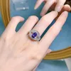 Klusterringar 2023 925 Silver Importerad Tanzanian Blue 6 9mm Oval Flower Cut High Carbon Diamond Sweet Ins