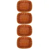 Dinnerware Sets 4 Pcs Plastic Basket Square Countertop Pantry Bread Proofing