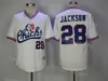 Baseball Moive 28 Bo Jackson Kooy Chicks Jersey Pullover White Red Team Color Cool Base College Vintage Sport Stitched Retire Breathable Cooperstown Uniform