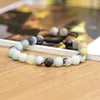 Strand Natural Stone Pärlor armband för män Kvinnor Chakra Therapy Pärlad handgjorda vävda justerbara parvän smycken gåva