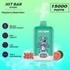 Original HitBar tornado 15000 puffs Disposable vape pen 15k puff 0% 2% 3% 5% 23ml prefilled E cigarettes 500 mah rechargerable battery 20 flaovrs tornado 9000 9k