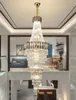 Chandeliers LED Pendant Lamp Crystal Staircase Simple Penthouse Living Room Luxury Villa Duplex Hall Light