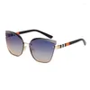 Sunglasses Women Fashion Personalized Cat Eye Outdoor Glasses Luxury Rectangle Designer Lentes De Sol Mujer