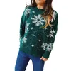Women's Sweaters Women Cute Christmas Casual Snowflake Print Warm Long Sleeve Pullover Holiday Ugly Knit Sweater Jumper Top