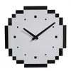 Wall Clocks Silent Clock Mosaic Design Quartz Movement Bedroom Living Room Hanging Pixel Home Supply