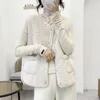 女性のベスト女性のためのベスト2023秋o首のノースリーブジャケット韓国ファッションウォーム豪華なゆるいカジュアルな気質女性服