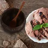 Serviessets Kokosnoot Dessertbekers Kom met lepel Natuurlijke mini-cakecontainers IJs Houten saladeservers Vaartuig