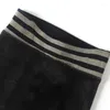 Frauen Socken 2023 Mode Streifen Kaschmir Strumpfhosen Hohe Taille Elastische Nicht-slip Massage Strumpfhosen Winter Weibliche Schwarze Gestrickte Warme