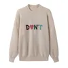 Women's Sweaters Sweaterless Multi color Letter Brushed Long Sleeve Crew Neckline Knitted Jumper Slogan Y2K Women's Autumn/Winter 231121