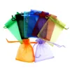 Storage Bags 100pcs/set Gift Bag Jewelry Packaging Organza Pouche Packing Birthday Party Decor Wedding Christmas Supplies