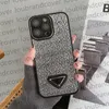 Bling Case Designers Telefoonhoes voor iPhone 14 Pro Max 14Pro 13 13Pro 12 Pro Max 12Pro 11 Mobile Case Glitter Shiney Rhine Stone Triangle P Women Cover