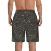 Shorts masculinos verão roupa de banho dourada estrelas celestiais constelações do zodíaco beachwear calções de banho masculino