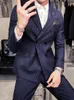 Men's Suits Blazers 25 Colors Blazer S 7XL Wedding Dress Formal Business Slim Mens Suit Jacket Plaid Striped Solid Color 1 Pcs 231120