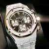 Automatic Mechanical Watches Audemar Pigue Watch Royal Oak Swiss Made Epic (AP) Collection 26239BC Frost Gold Black Plate Craft 18K White Gold Wristwatch WN-5ZK9
