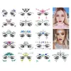 Party Decoration Rhinestone festival Face jewels sticker Fake Tattoo Stickers Body Glitter Tattoos Gems Flash for Music Festival Party Makeup