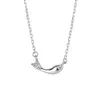 Pendant Necklaces Fashion Silver Plated Cute Dolphin Statement Necklace Cubic Zirconia Whale