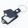 Party Decoration Custom Sublimation Blank Po Frame KeyChain Leather With Hidden PU Keyring