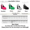 Klänningskor 2023 Nya varumärkesmode Kvinnor Pumpar High Heel Sling Back Shoes Platform FLARED HOLLS Elegant Design Dress Spring Summer Pumps T231121