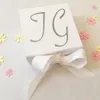 Confezione regalo personalizzata piccola scatola di gioielli con il tuo nome bianco lusso nuziale compleanno