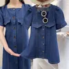 Familie matching outfits zomer matching outfits voor de familie moeder kinderen meisjes denimjurk moeder dochter matching kleren babymeisjes kleding 230421