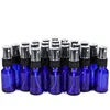 Tjock 15 ml 1/2oz Cobalt Blue Fine Mist Atomizer Glass Bottle Spray Refillable Parfym Tomt flaskglas för aromaterapi Essential Oil Xuqa