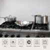Ustensiles de cuisson, ustensiles de cuisine, 10 pièces, ensemble de casseroles et poêles en acier inoxydable, revêtement à 5 épaisseurs, comprenant des poêles à frire, des casseroles