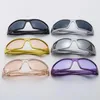 Sunglasses Trendy Five-Pointed Star Women Men Punk Designer Y2K Sports Sun Glasses Retro Mirrored Shades Wrap Around Eyewear